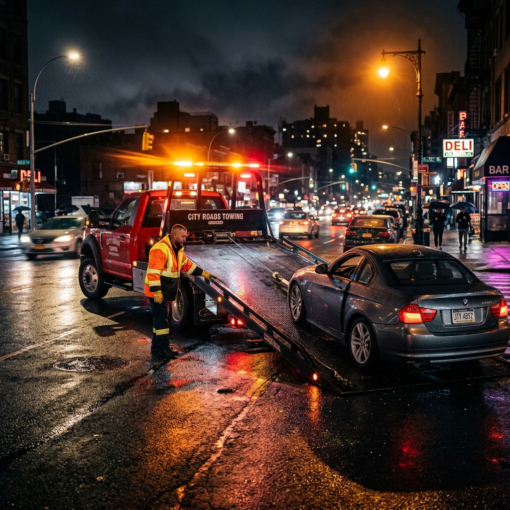 Flatbed tow truck